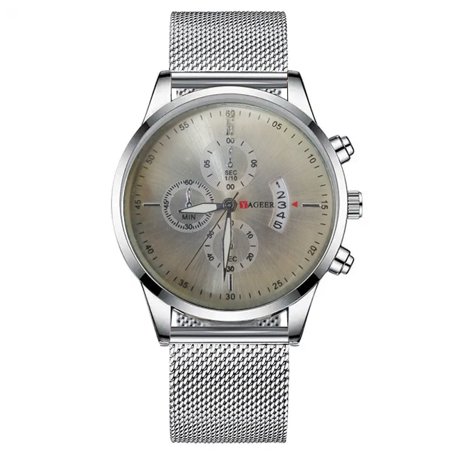 Silver discount white watch